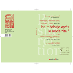 REVUE n° 122 : Une théologie après la modernité ?